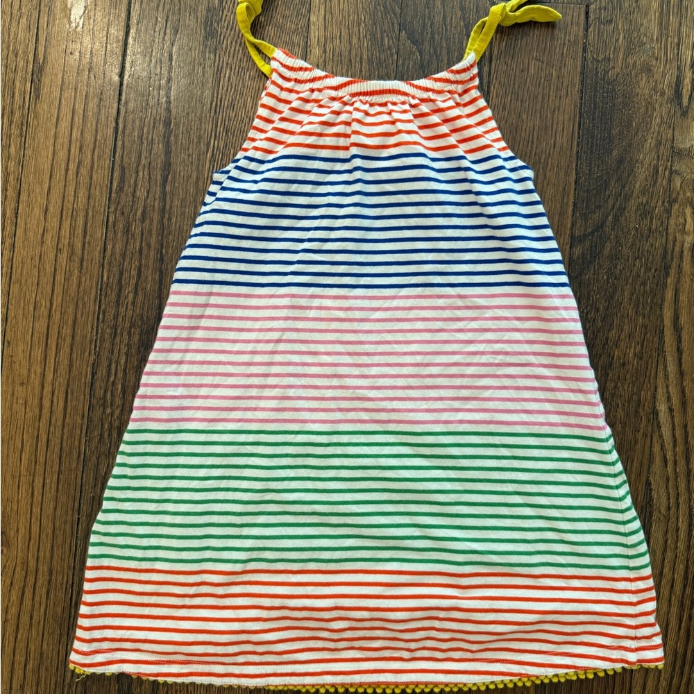 Mini Boden Kids Striped dress - Red, White, Blue, Green